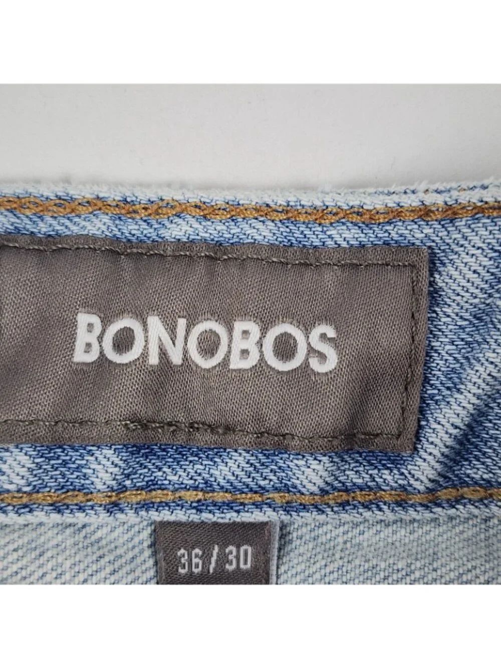 Bonobos Jeans Mens 36x30 The Blue Jean Slight Distress 5-Pocket Denim